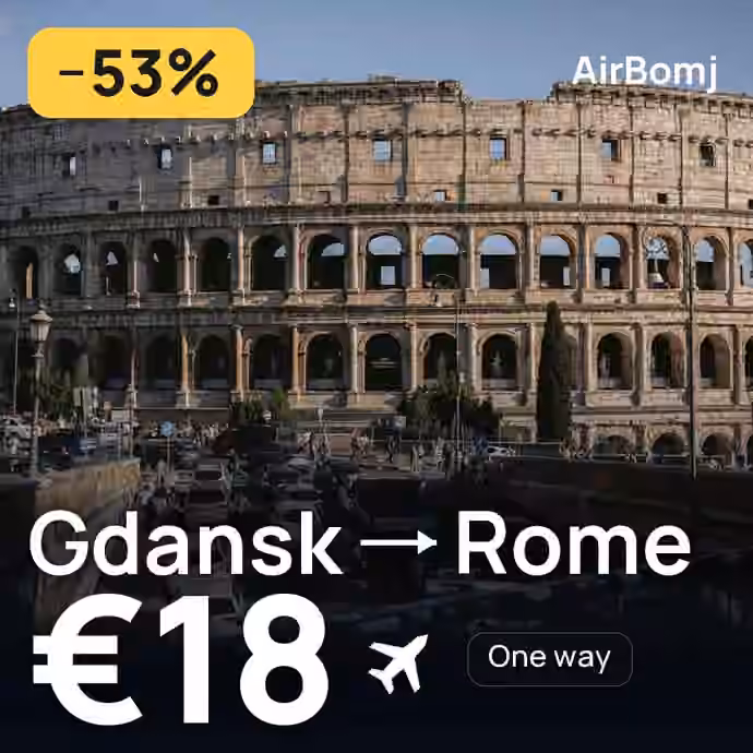 Gdansk → Rome for €18