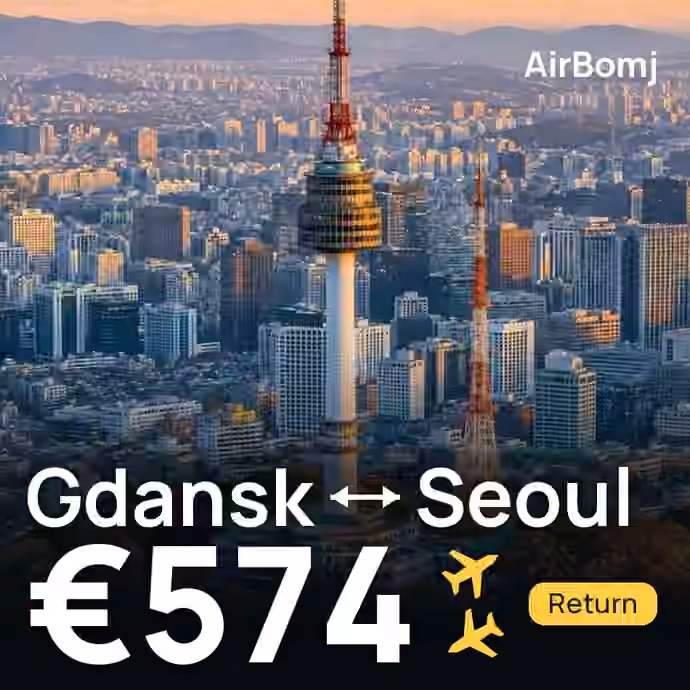 Gdansk → Seoul for €574
