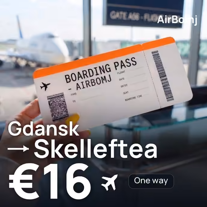 Gdansk → Skelleftea for €16