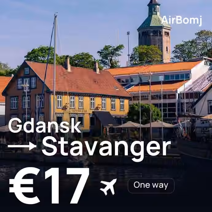 Gdansk → Stavanger for €17