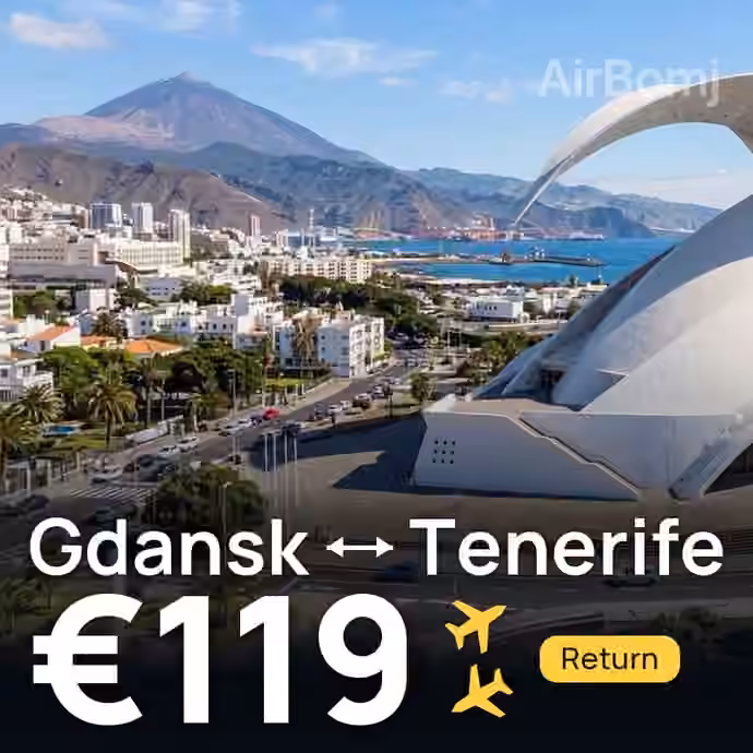 Gdansk → Tenerife for €119