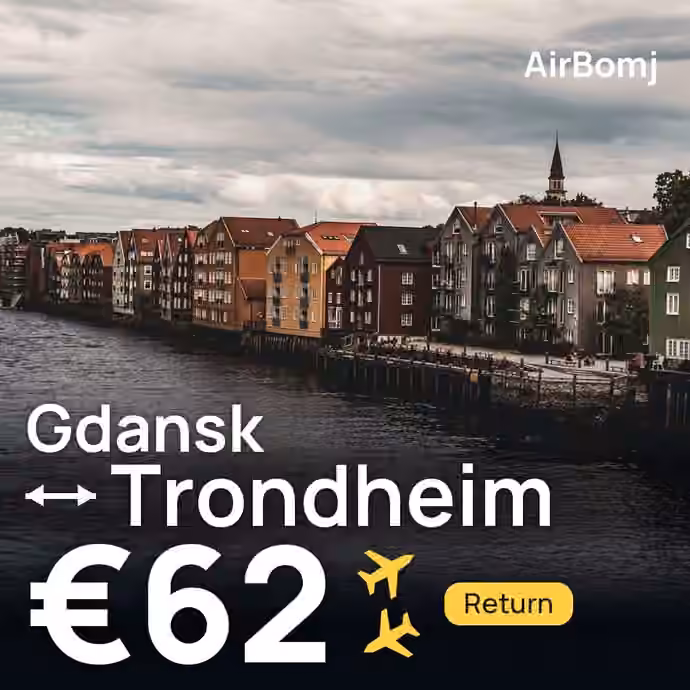 Gdansk → Trondheim for €62