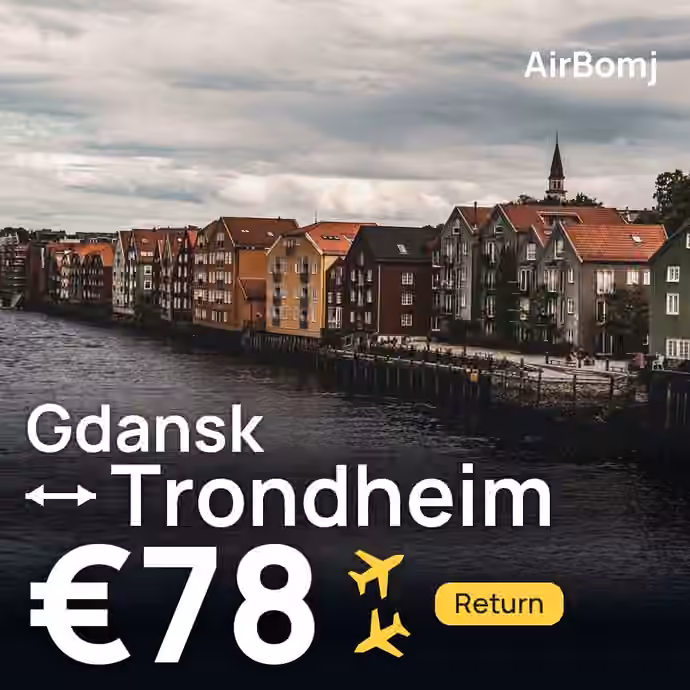 Gdansk → Trondheim for €78