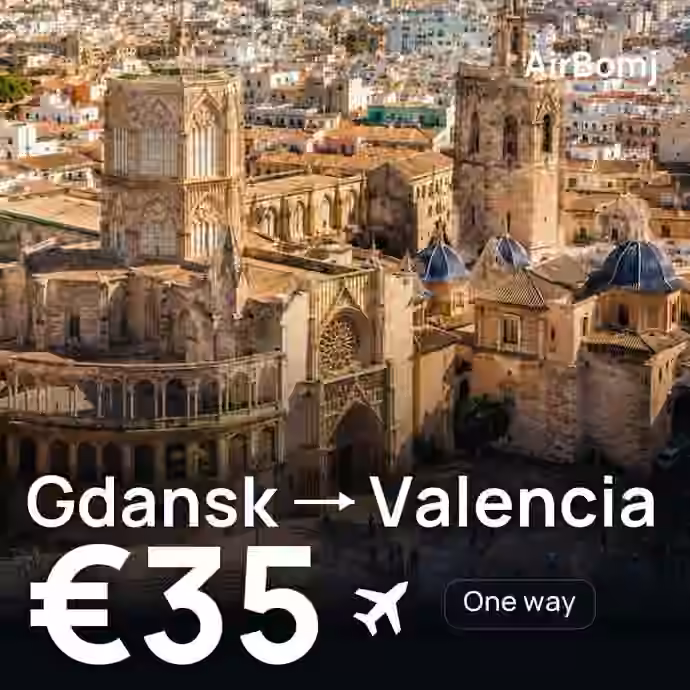 Gdansk → Valencia for €35