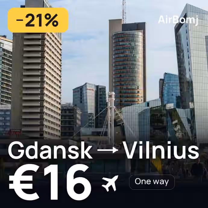 Gdansk → Vilnius for €16