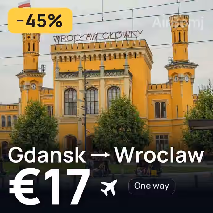 Gdansk → Wroclaw for €17
