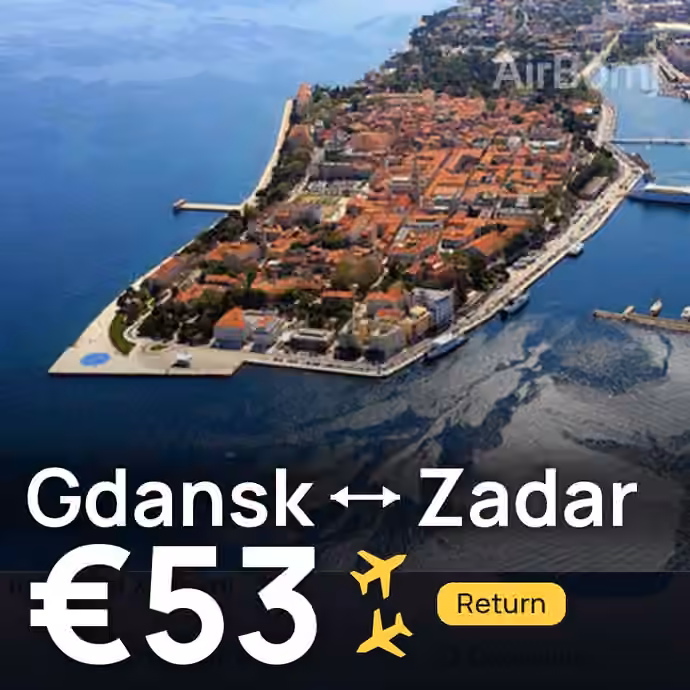 Gdansk → Zadar for €53
