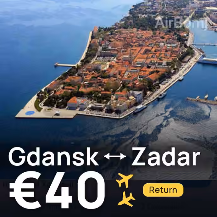 Gdansk → Zadar for €40