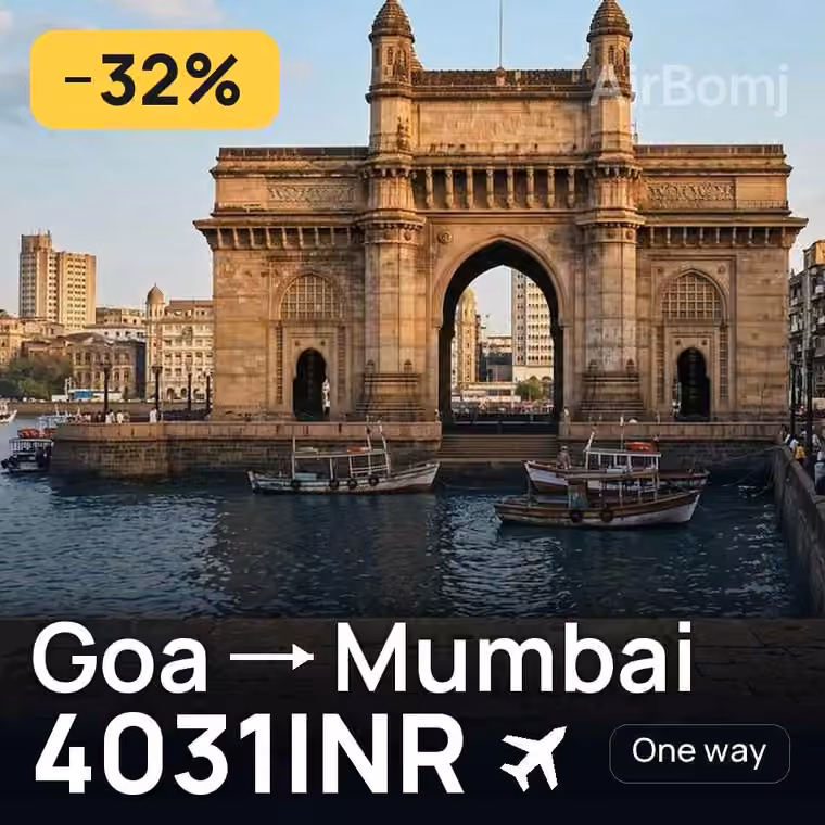 Goa → Mumbai for 4073 INR