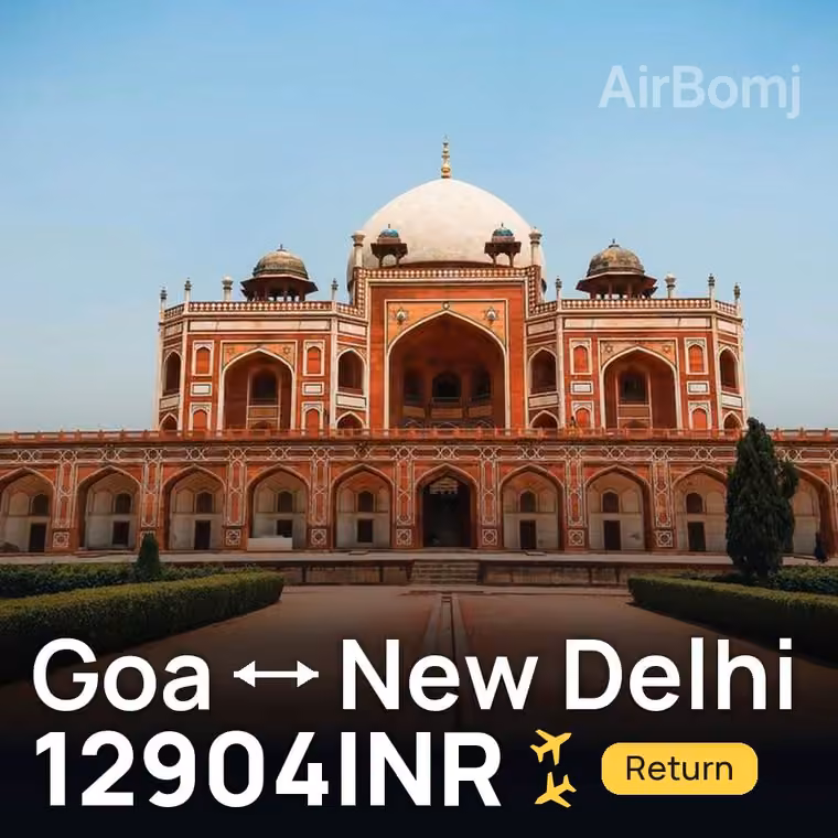 Goa → New Delhi for 12904 INR