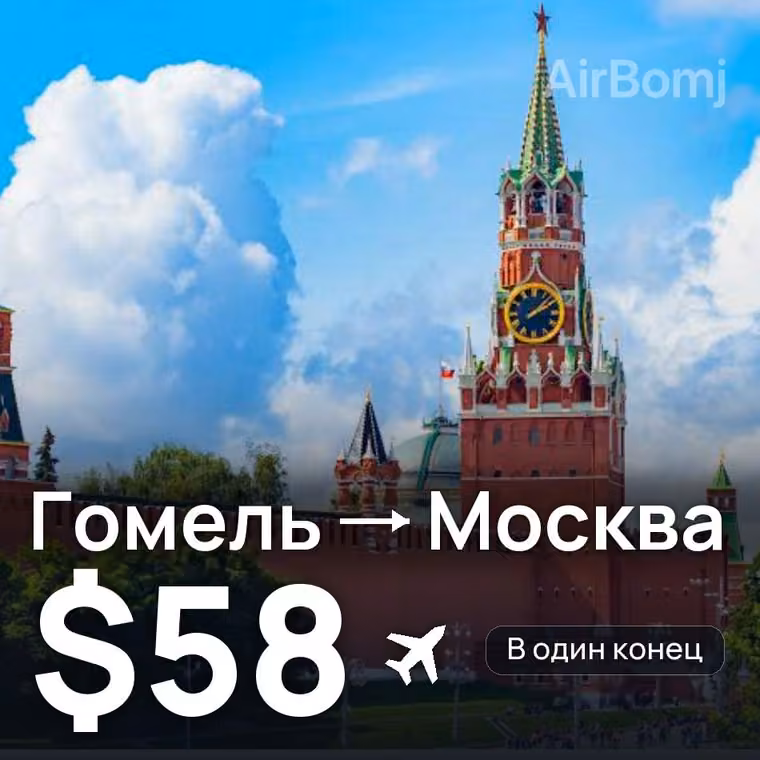 Гомель → Москва за $58