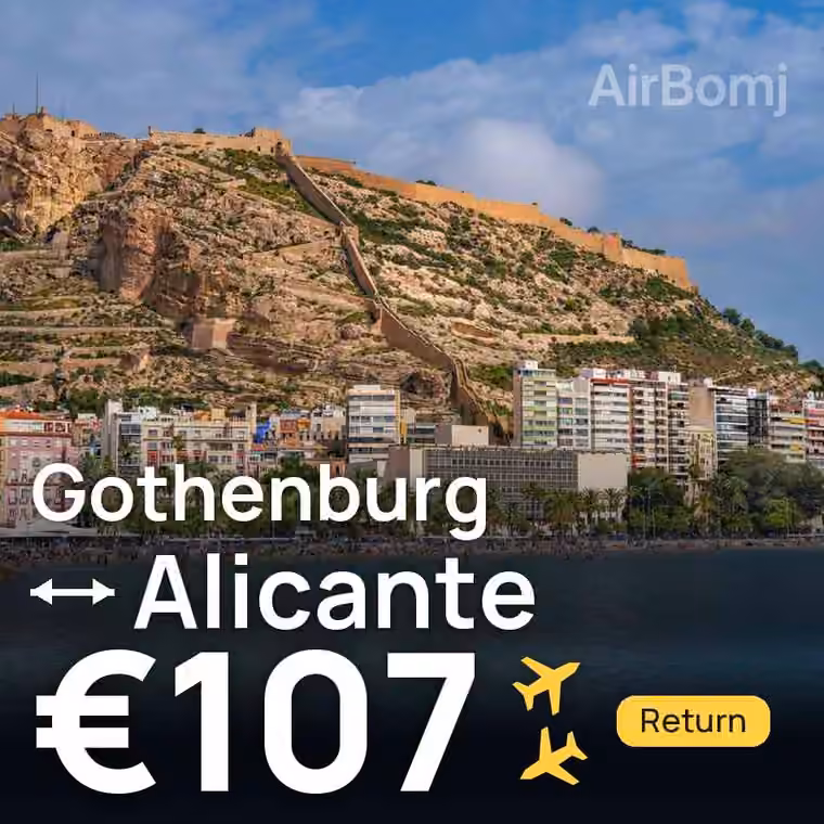 Gothenburg → Alicante for €107