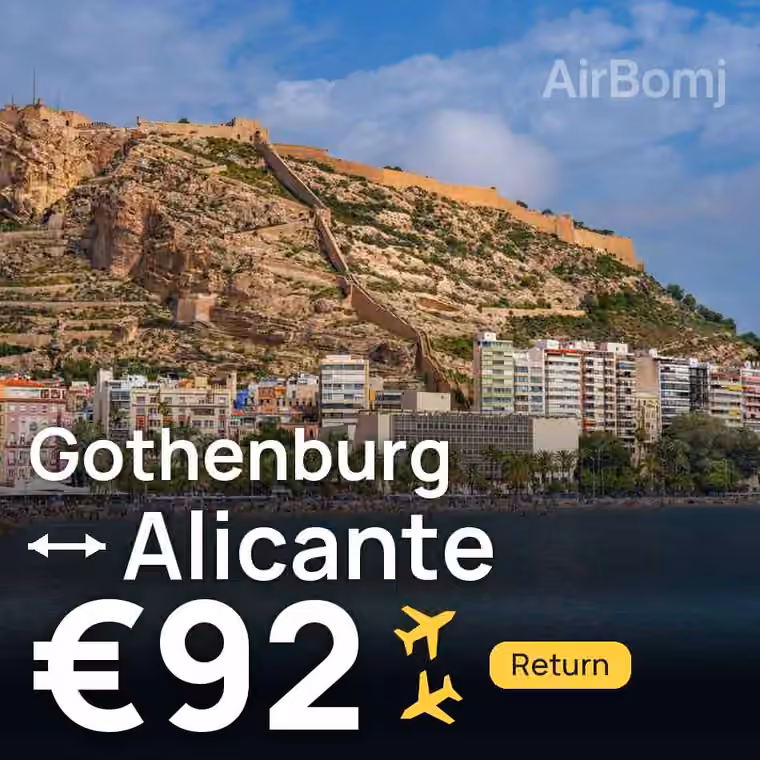 Gothenburg → Alicante for €92