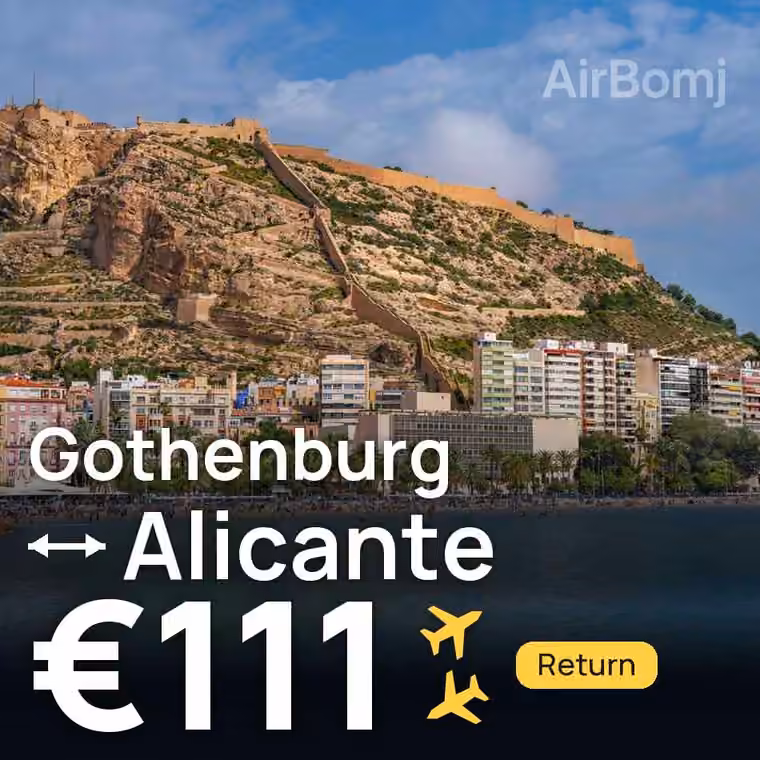 Gothenburg → Alicante for €111