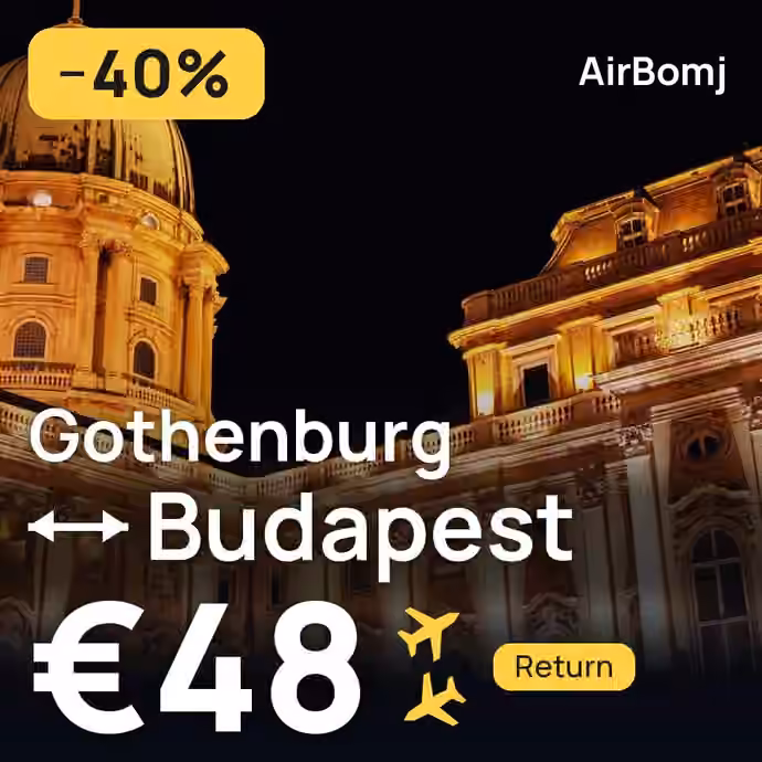 Gothenburg → Budapest for €48