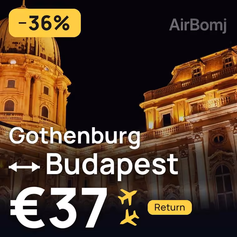 Gothenburg → Budapest for €50