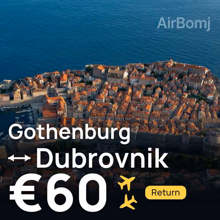 Gothenburg → Dubrovnik for €60
