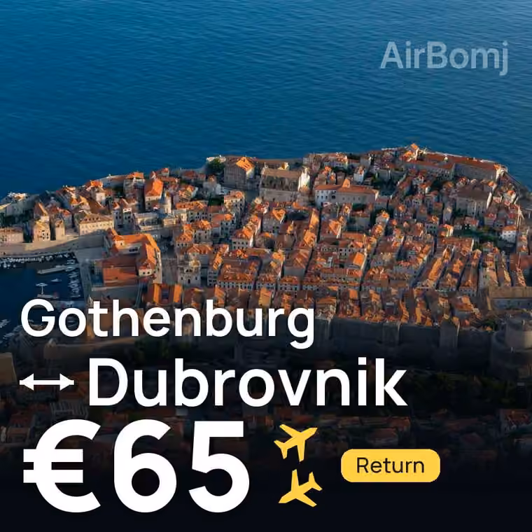 Gothenburg → Dubrovnik for €65