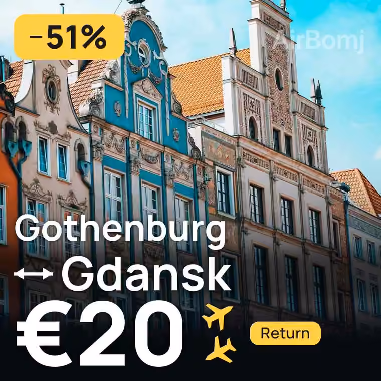 Gothenburg → Gdansk for €20