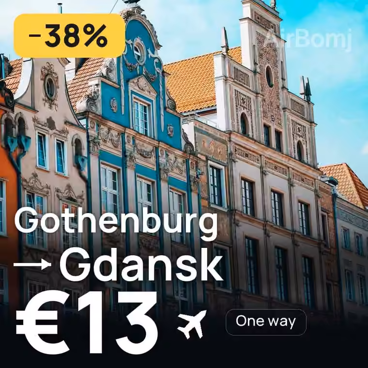 Gothenburg → Gdansk for €13