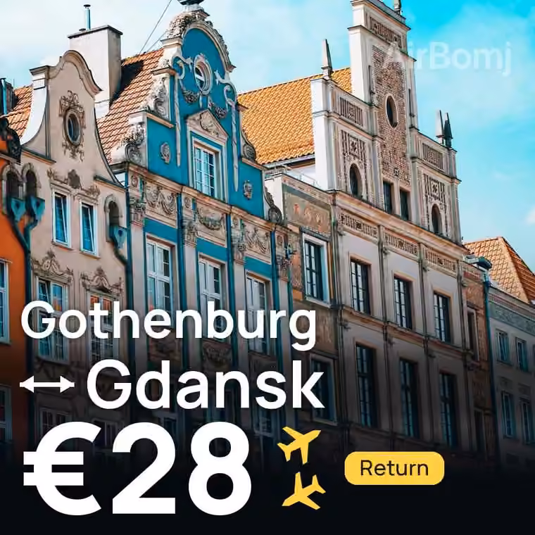 Gothenburg → Gdansk for €28