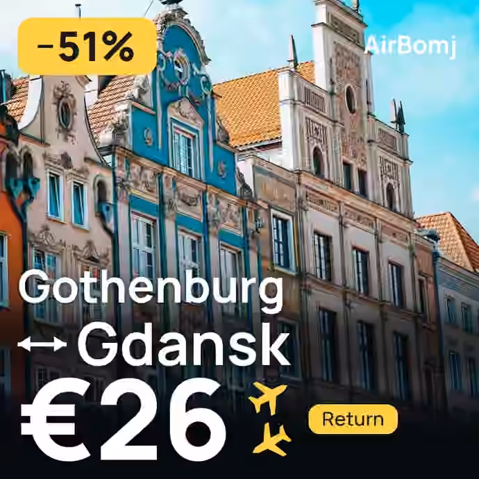 Gothenburg → Gdansk for €26