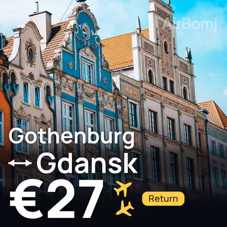 Gothenburg → Gdansk for €27