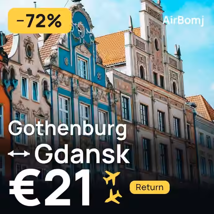 Gothenburg → Gdansk for €21