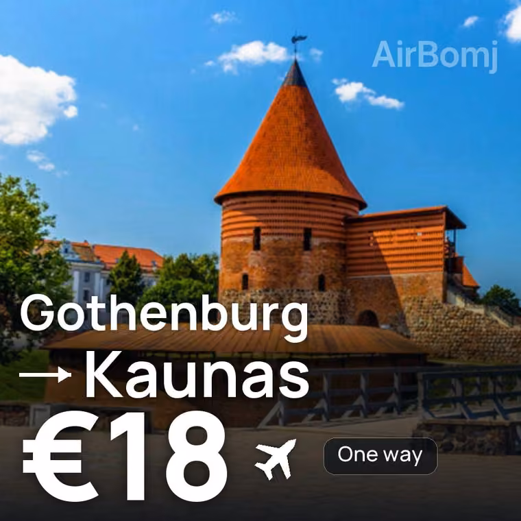 Gothenburg → Kaunas for €18