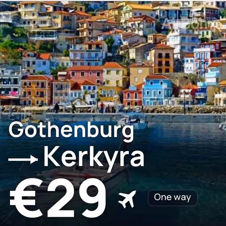 Gothenburg → Kerkyra for €29