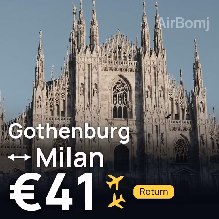 Gothenburg → Milan for €41