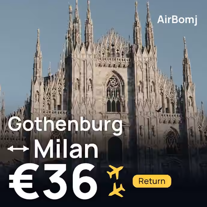 Gothenburg → Milan for €36