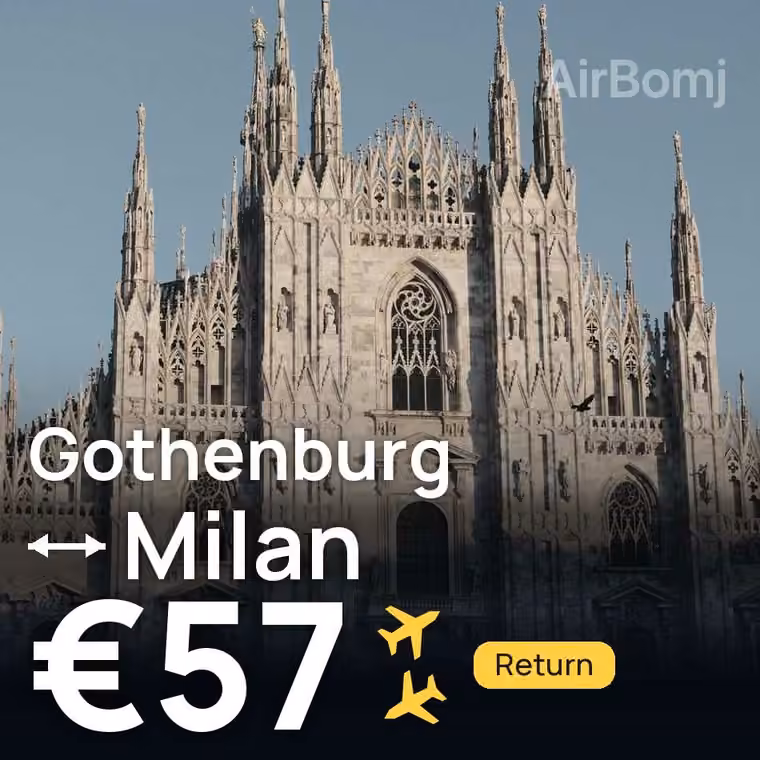 Gothenburg → Milan for €57