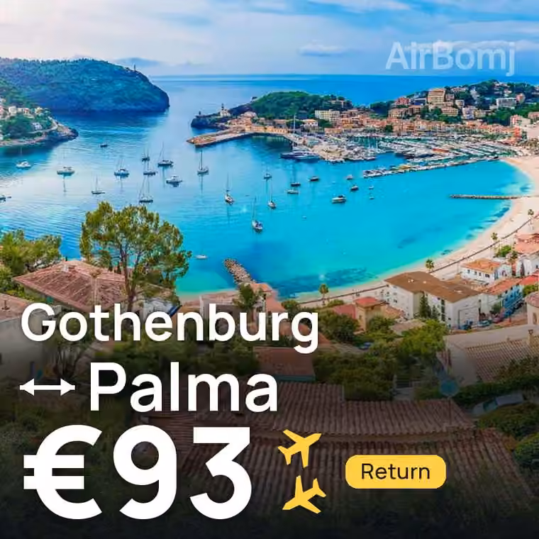 Gothenburg → Palma for €93