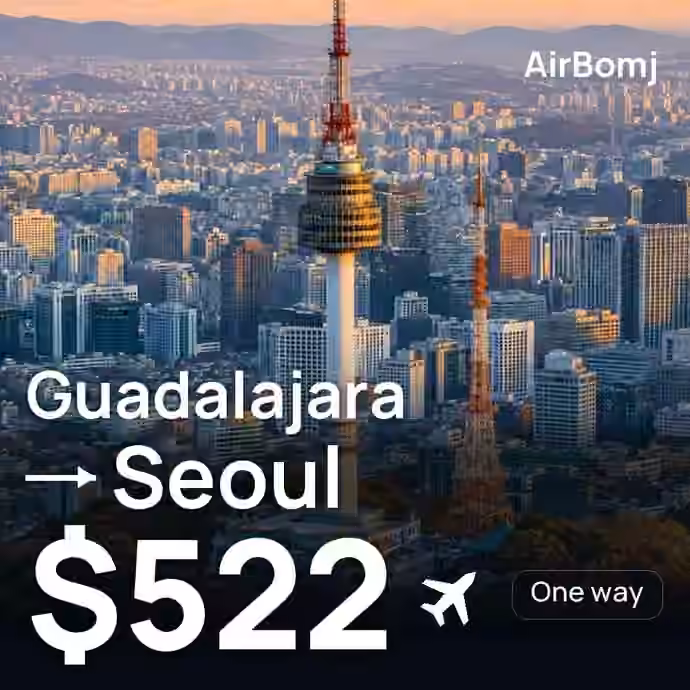 Guadalajara → Seoul for $522