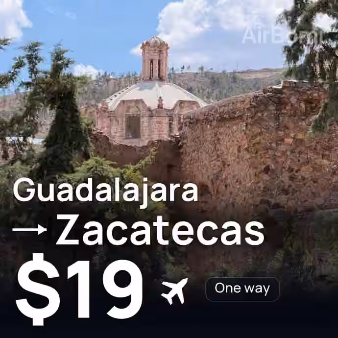 Guadalajara → Zacatecas for $19