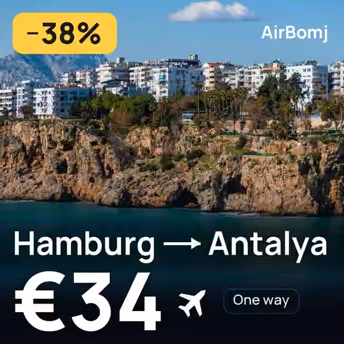 Hamburg → Antalya for €34