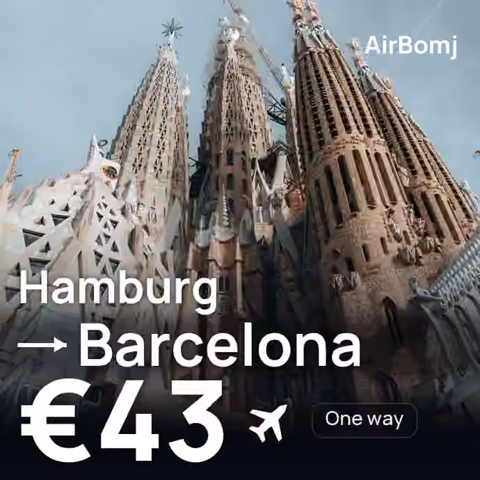 Hamburg → Barcelona for €43