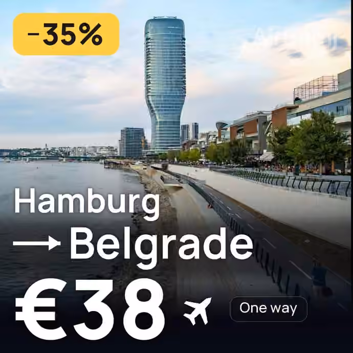Hamburg → Belgrade for €38