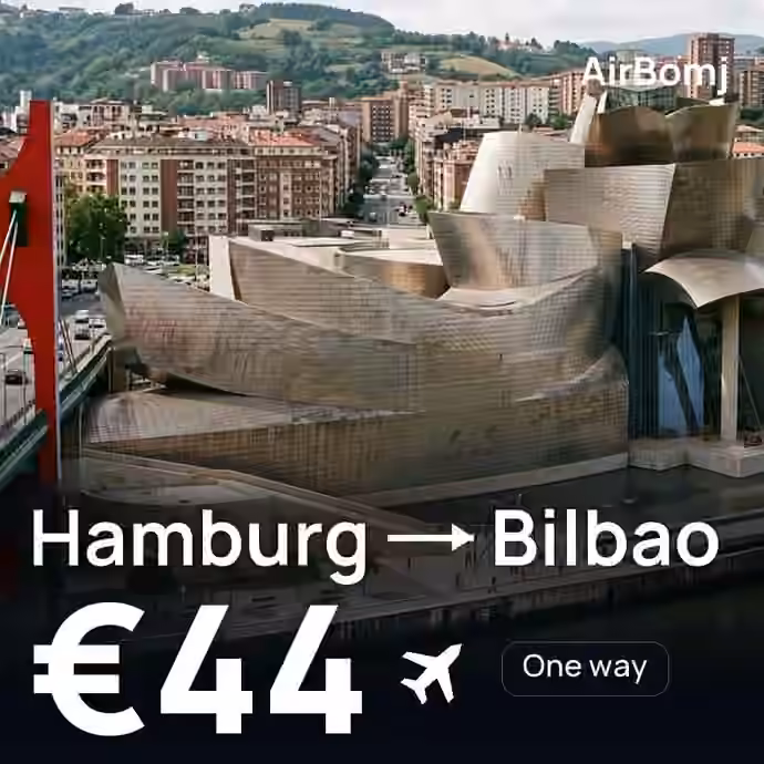 Hamburg → Bilbao for €44