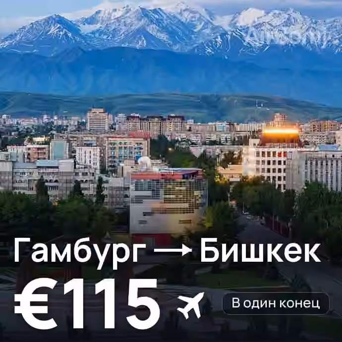 Гамбург → Бишкек за €115
