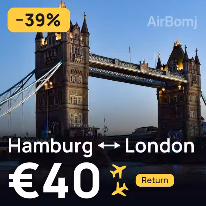 Hamburg → London for €40