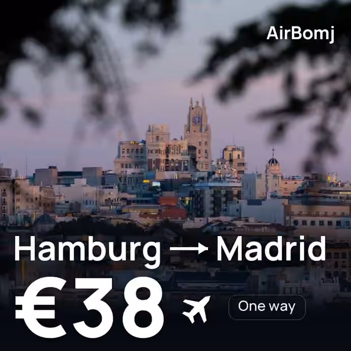 Hamburg → Madrid for €38