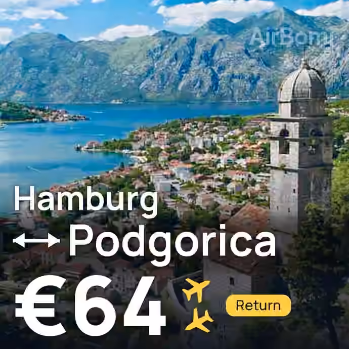 Hamburg → Podgorica for €64
