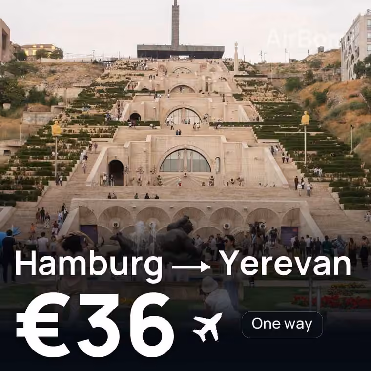 Hamburg → Yerevan for €36