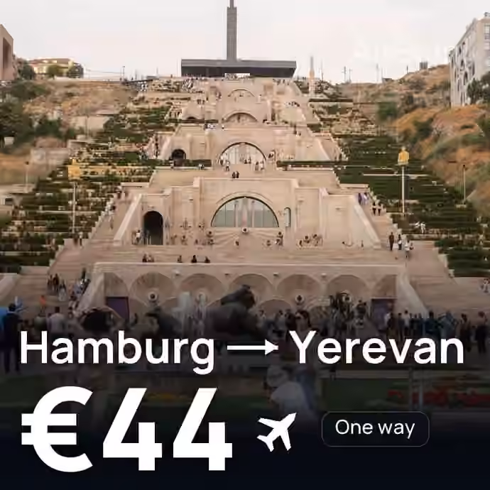 Hamburg → Yerevan for €44