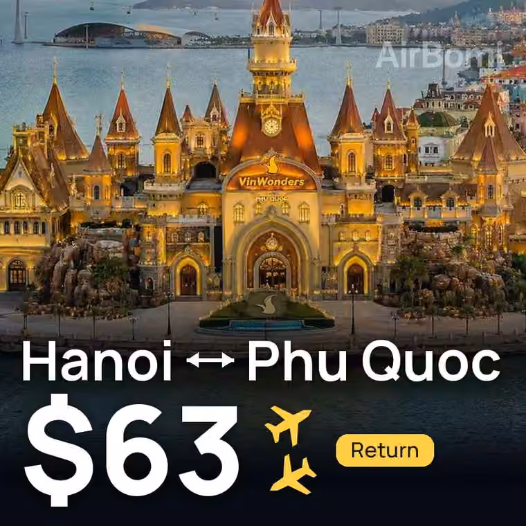 Hanoi → Phu Quoc for $63