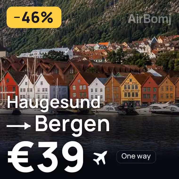 Haugesund → Bergen for €39