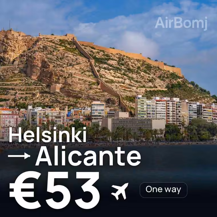 Helsinki → Alicante for €53