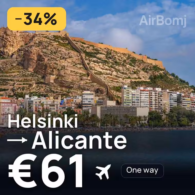 Helsinki → Alicante for €61